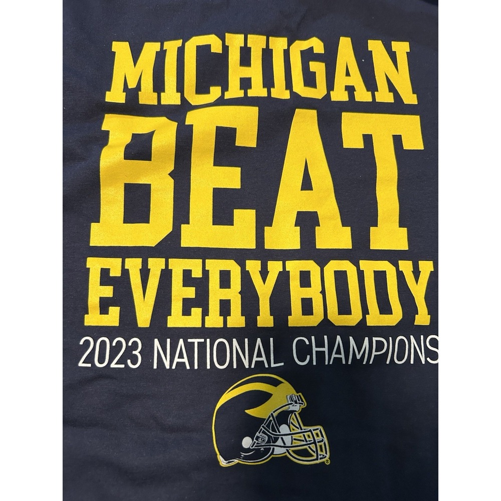 Michigan Beat Everyone 2XL T Shirt Double Graphic NWOT